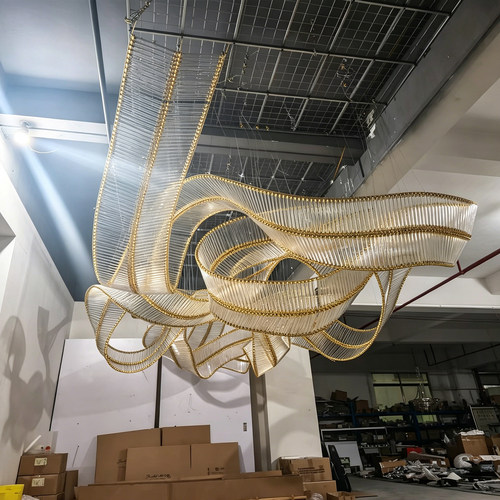 非标售楼处洽谈区龙骨造型吊灯
