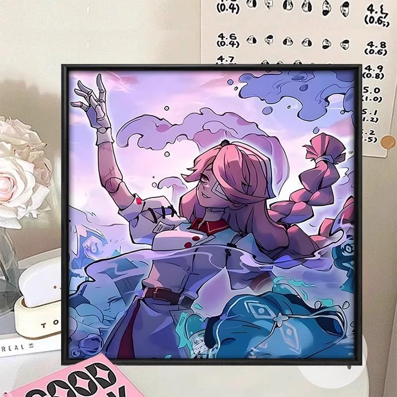 新款蛋仔派对逃出惊魂夜钻石画海瑟手工diy卡通满钻粘贴画礼物
