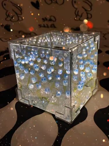 魔方蝴蝶郁金香小夜灯手工diy