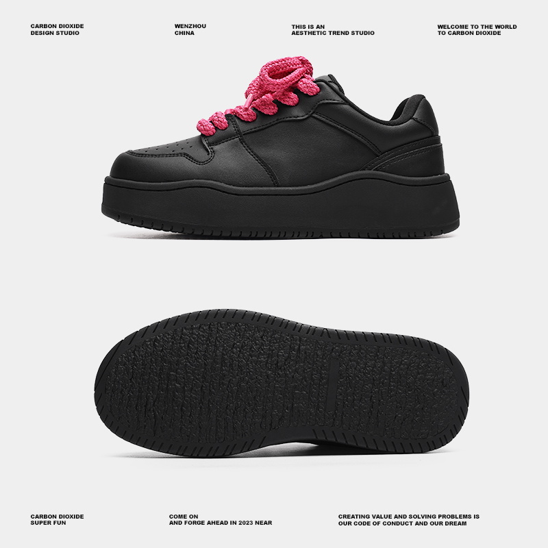 阿叔板鞋男休闲小众百搭情侣鞋子厚底运动潮鞋GH-6353