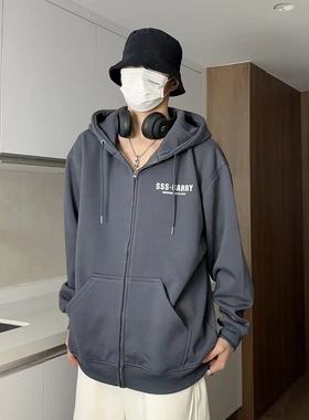 SSS-CARRY【品宣款】春秋简约SC百搭休闲开衫连帽卫衣外套LJ-0051