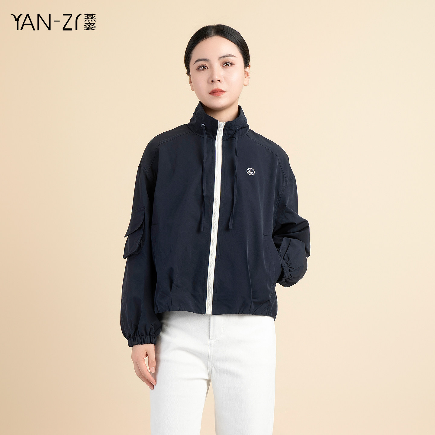 燕姿服饰秋季新款立领拉链短款外套女宽松休闲百搭夹克商场同款,女装/女士精品,短外套,淘宝优惠券,粉丝福利购,淘宝优惠卷