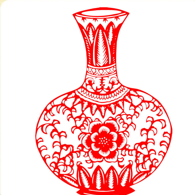 中国风蔚县彩色手工剪纸窗花图片