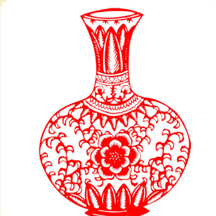 中国风蔚县彩色手工剪纸窗花春节年画非遗工艺人物青花瓷系列剪纸