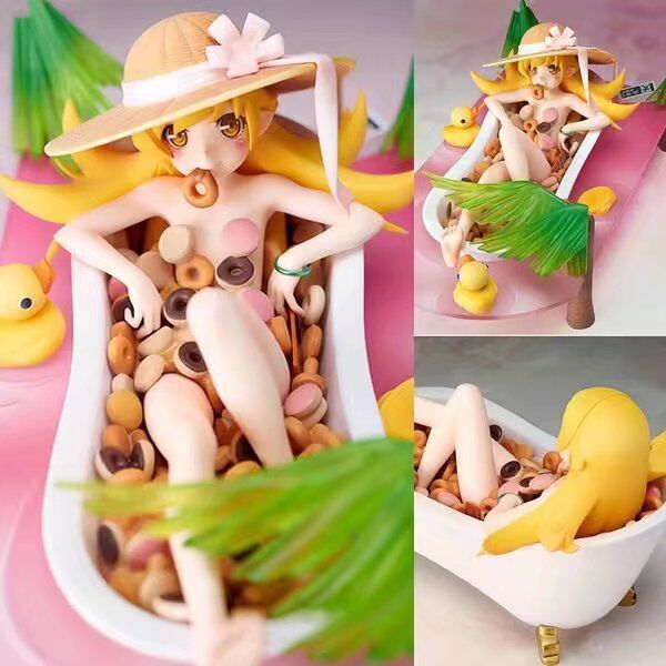小忍甜甜圈浴缸手办 化物语忍野忍 动漫模型礼物 生日送女友朋友