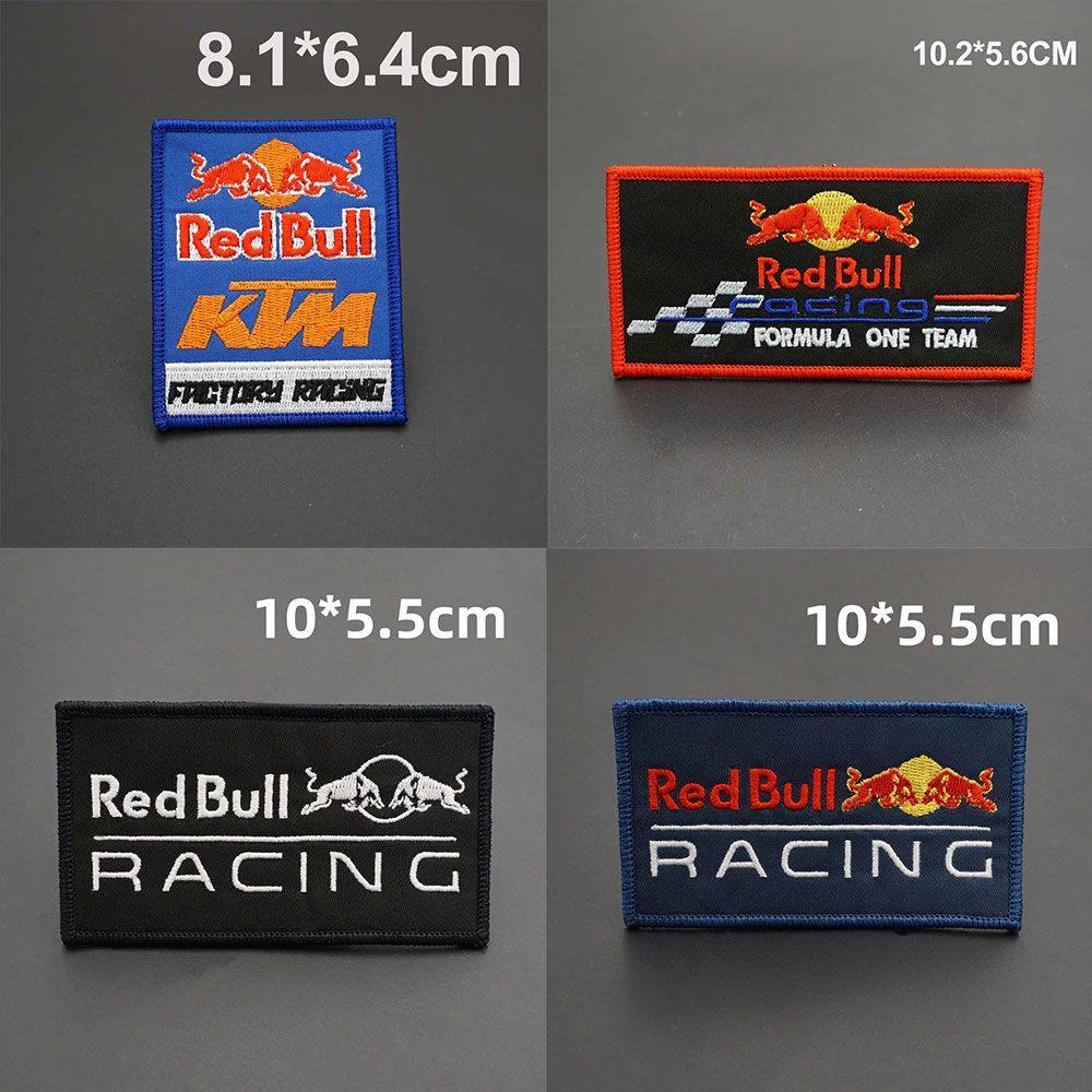 F1极限运动刺绣徽章牛仔羽绒