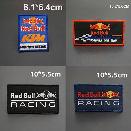 F1极限运动刺绣徽章牛仔羽绒