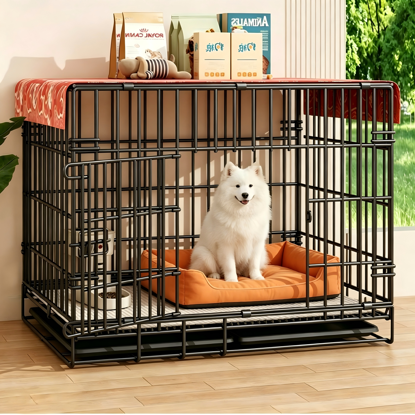 狗笼子小型犬室内带厕所猫笼子大中型犬家用泰迪柯基折叠宠物狗窝