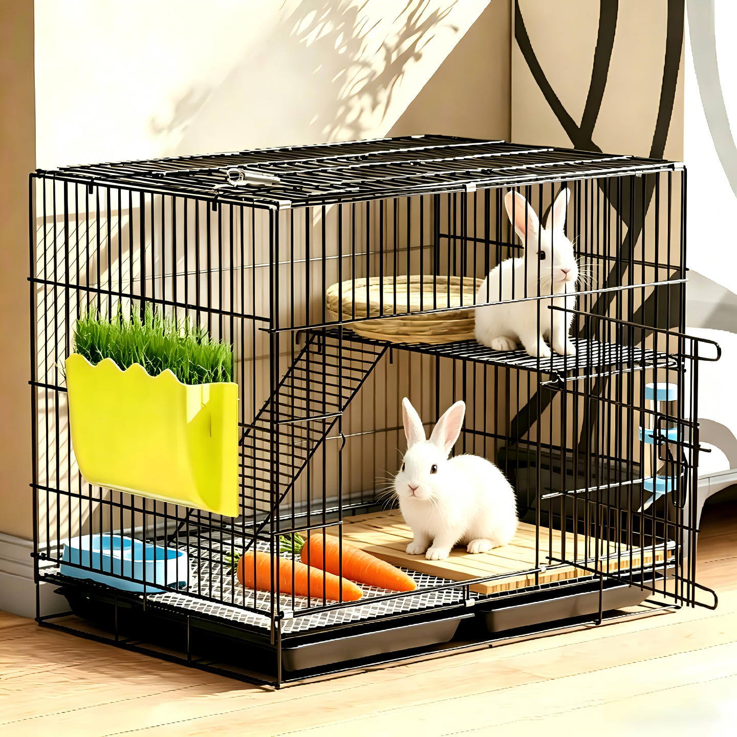 兔子笼子家用室内专用特大号荷兰猪笼龙猫笼仓鼠宠物笼带厕所兔笼