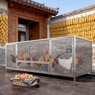 鸡笼子家用室外特大号防黄鼠狼密网防雨农村鸡笼子自动清粪养殖笼