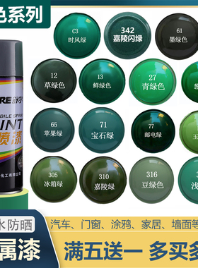 绿色自动喷漆草绿鲜绿苹果绿葱绿邮电绿修复金属防锈油漆汽车改色