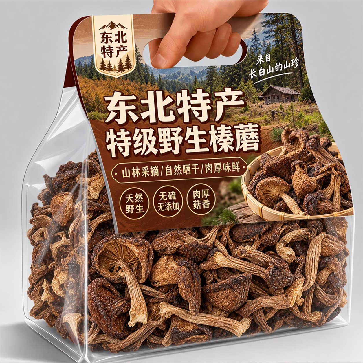 【当季新货】正宗东北特级野生榛蘑干货农家小鸡炖蘑菇特产菌菇