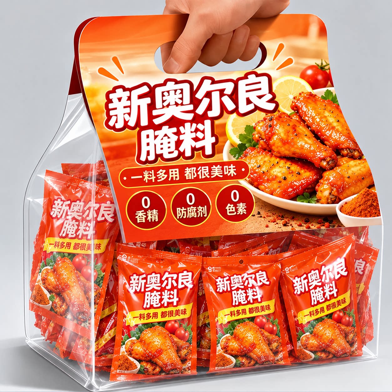 新奥尔良腌制料官方旗舰店无防腐儿童烤鸡翅鸡排鸡腿腌料蜜汁调料