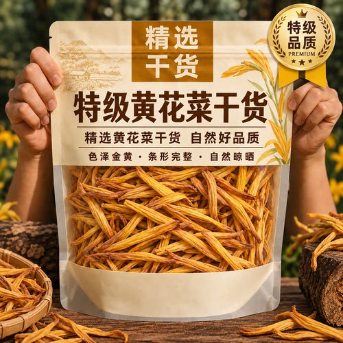 【2026新货】无硫熏特级黄花菜干货500g手选金针菜农家甘肃特产