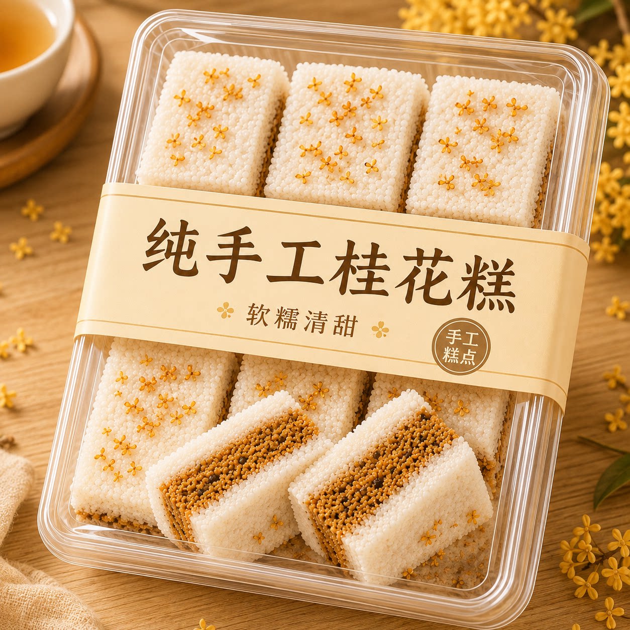 正宗广西桂林特产桂花糕传统糕点官方旗舰店手工千人小米糕点心