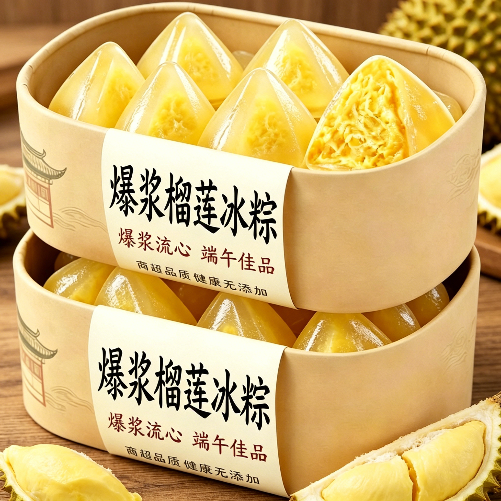 榴莲冰粽泰国金枕水晶粽子端午节特供软糯Q弹官方旗舰店零食糕点1