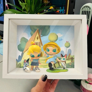 泡泡玛特Baby Molly喵趣横生盲盒展示盒收纳展示框收纳盒防尘相框