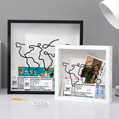 时光碎片相框票根收纳框电影演唱会门票收纳盒大白墙装饰挂饰纪念