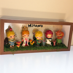 泡泡玛特小野回声系列盲盒收纳盒展示架手办展示柜造景灯光摆件