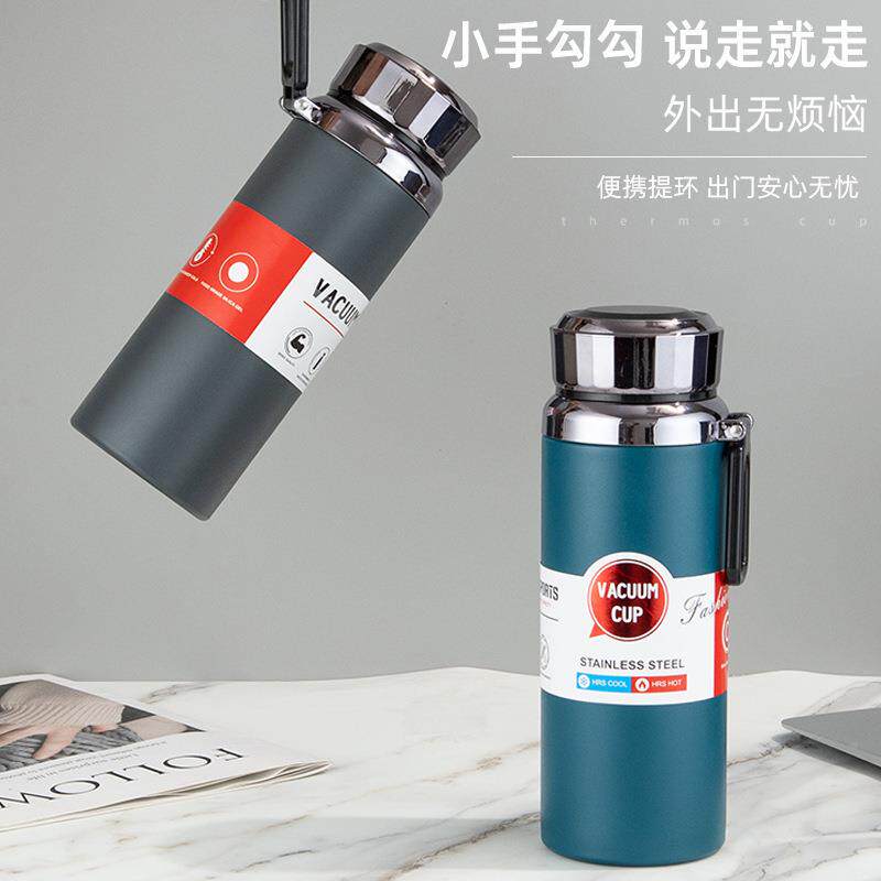 国货品牌跨境新款316不锈智能温杯便携时尚运泡度茶杯大容量车钢