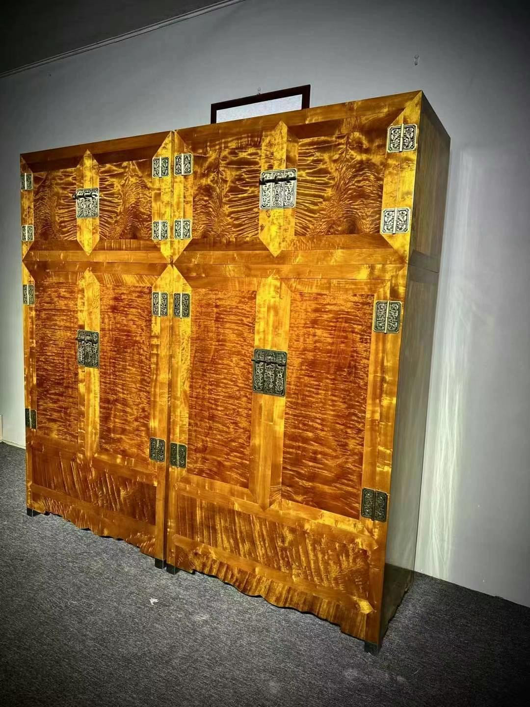 金丝楠木衣柜顶箱柜红木家具小叶桢楠实木中式古典储物柜衣橱新款