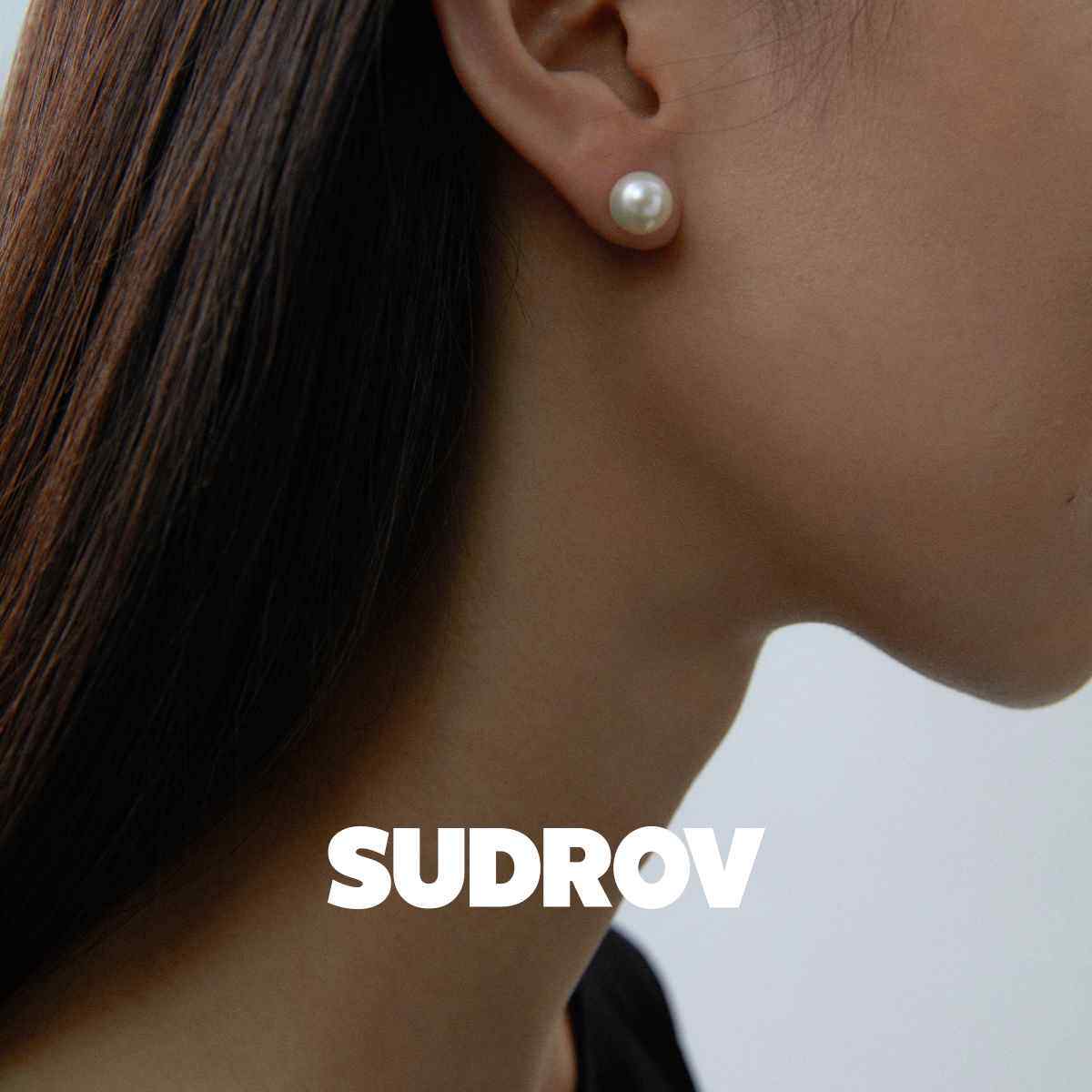 素觉18K金正圆淡水珍珠耳钉女简约气质耳饰耳环送妈妈生日礼物