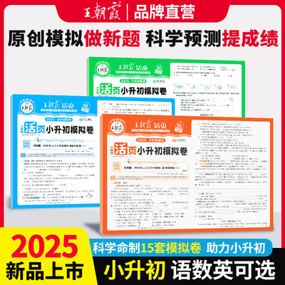 【官方正版】王朝霞2025小升初模拟卷刷重点校语文数学英语考前突破密卷套装六年级毕业总复习模拟试卷综合能力验收卷小专项总复习