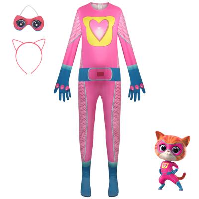 万圣节cos连体衣超级猫咪SuperKitties儿童款cosplay舞台表演服