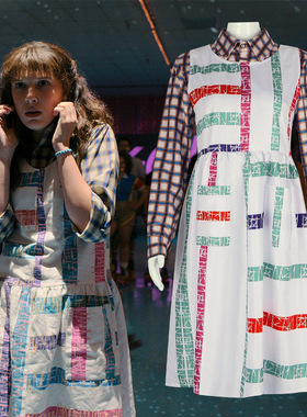 怪奇物语cos服Stranger Things格子裙衬衫服沙滩裤cosplay万圣节