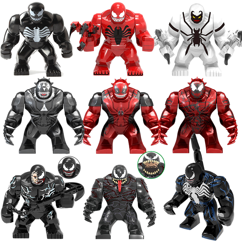 清仓拼装积木超级英雄积木大人仔钢铁侠反浩克机甲灭霸毒液玩具