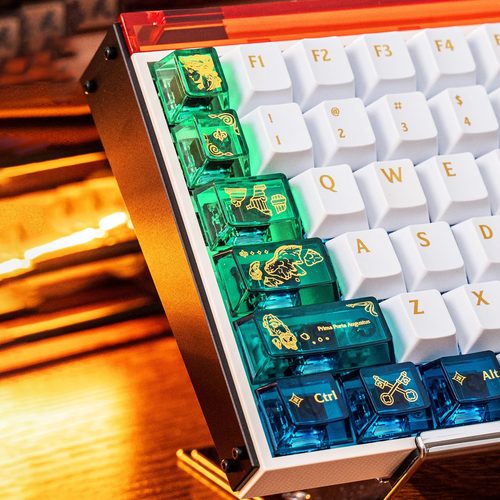 NORIIY《古罗马》骆砾客制化鎏金珠光PBT原厂PC透明机械键盘键帽