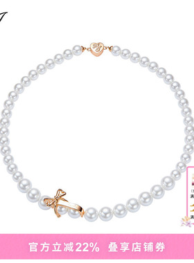 NJJewelry爱心蝴蝶结绑带项链