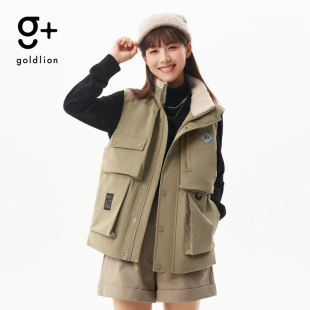 金利来 g+白鸭绒山系轻户外机能羽绒马甲男女同款工装羽绒外套男