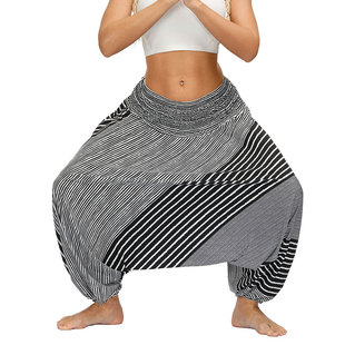 High waist wide leg bloomer yoga pants高腰阔腿灯笼瑜伽裤女士