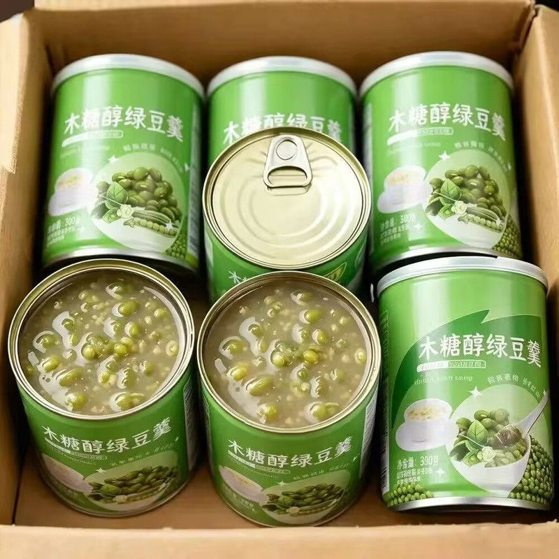 特价6大罐】木糖醇绿豆羹320g营养早餐方便速食整箱批发八宝粥