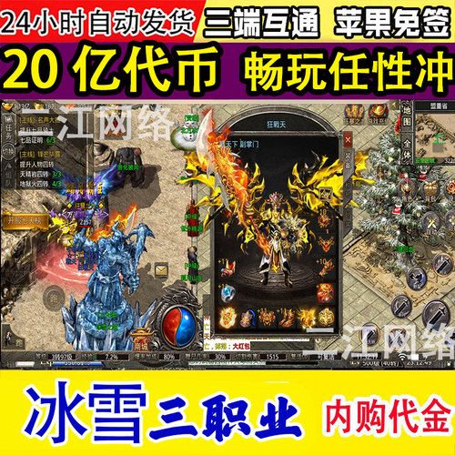 冰雪传奇手游3000代币代金任性冲