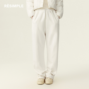 秋季 男纯色百搭休闲裤 1137 女宽松遮肉直筒裤 RESIMPLE简单点长裤