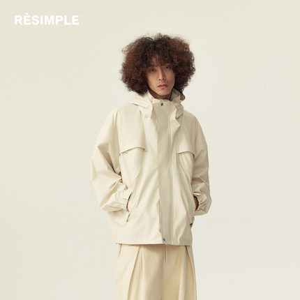 RESIMPLE男士羽绒服中长款冬季2024新款三合一夹克设计感棉服1145