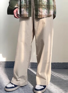 Z＆C小梓不撞衫复古直筒宽松休闲裤男女潮牌水洗百搭显瘦工装长裤