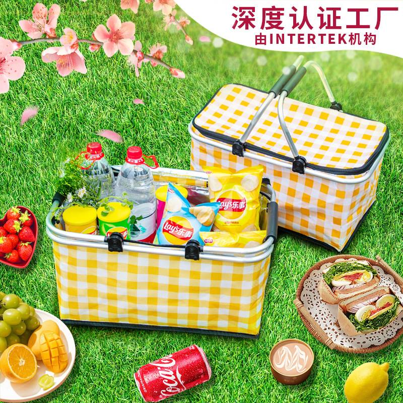 饭盒手提袋保温野餐篮袋户外手提可折叠加厚便携冰包保温野餐包野