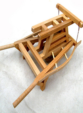 新品 62408仿真摆件老农具模型 仿古农用农村独轮车老式手推木制