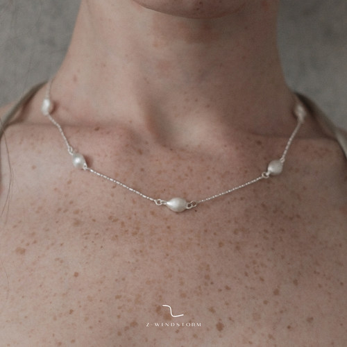 【冬季新款】925银水滴排列项链