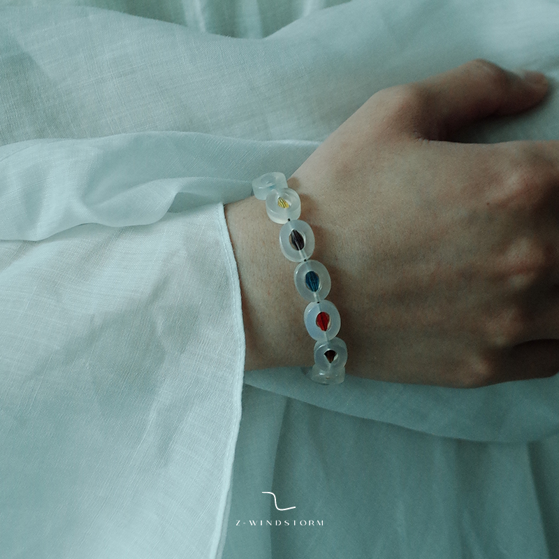 【人气推荐】白水玛瑙串珠手链