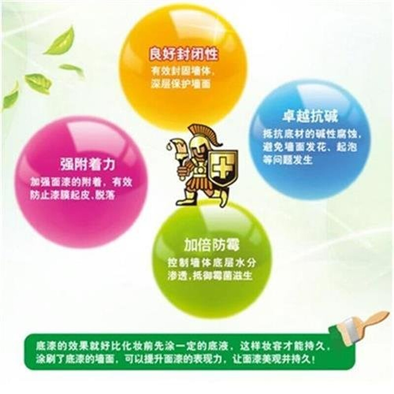 乳胶漆抗碱底漆封闭防水防霉底漆内墙外墙漆底漆白色透Z明室内涂