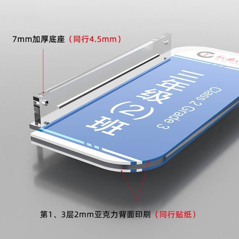 双面侧挂学校教室门牌幼儿园班牌校长教师办公室牌子阅览室标识牌