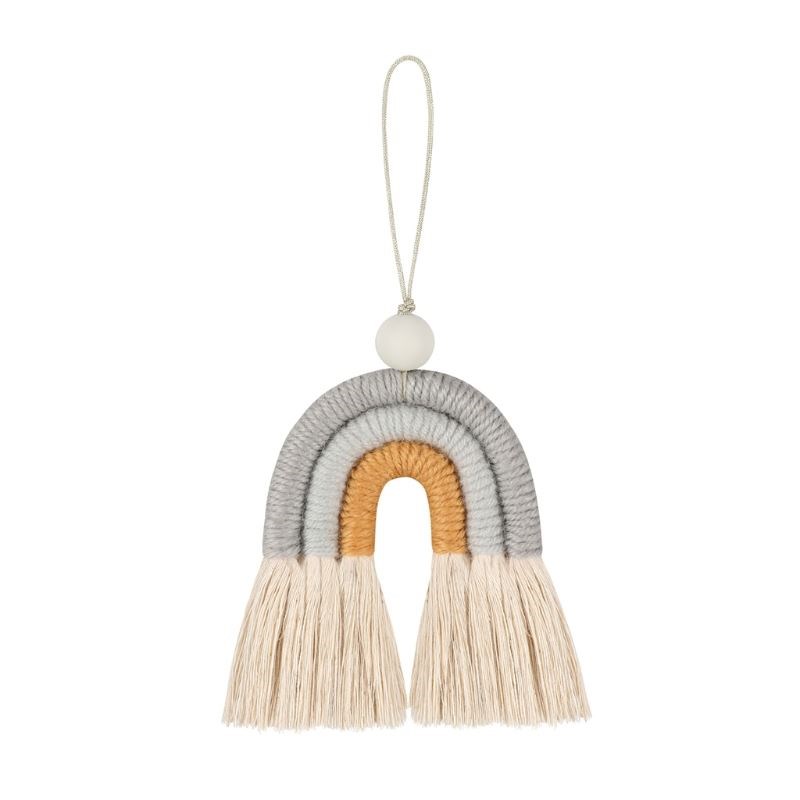 1PC Handmade Rainbow Phone Strap Cotton Pendant Mobile Phone