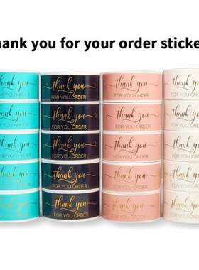 2022 New 120pcs Thank You for Your Order Sticker Handmade Se