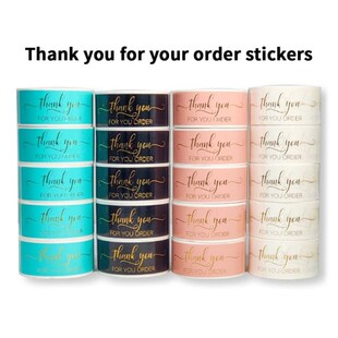2022 New 120pcs Thank You for Your Order Sticker Handmade Se