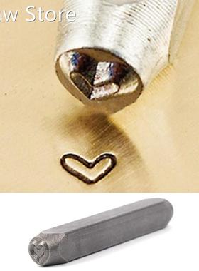 Heart Impress Steel Design Embossed Stamp Hand Punch Imprin