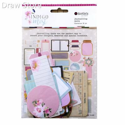 CRZCrafter 30pcs Printed Paper Diecuts Journaling Spots Eph
